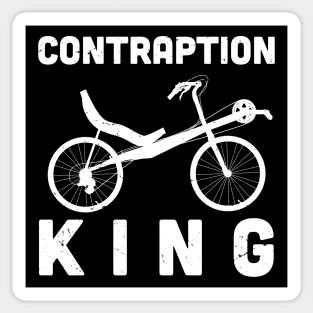 Contraption King / recumbent trike gift idea / recumbent lover present Sticker